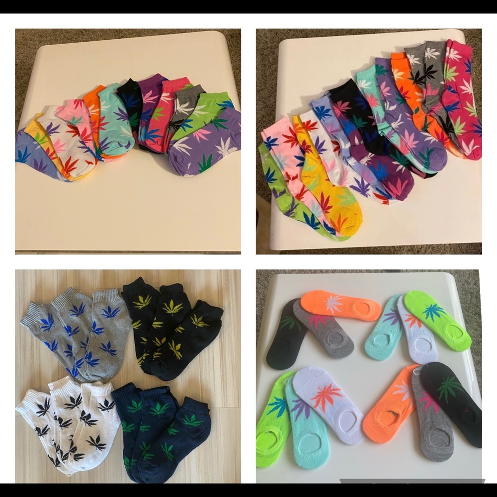 - 48 Pairs weed leaf socks
